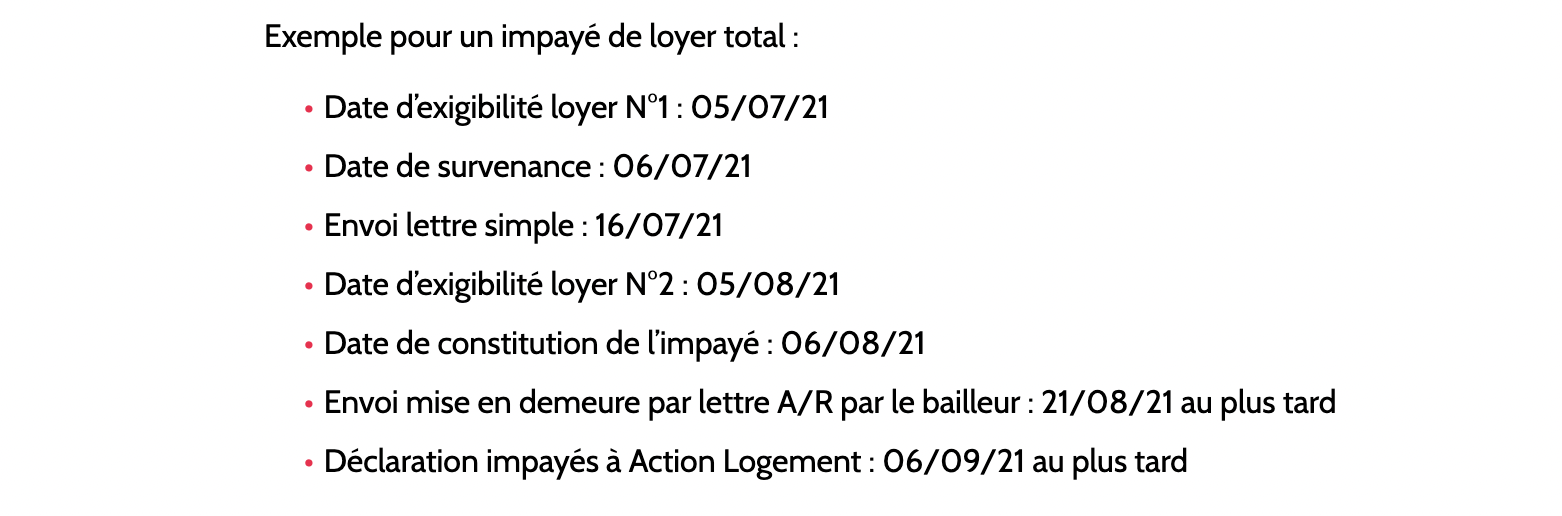 VISALE : Exemple de gestion des loyers impayés 